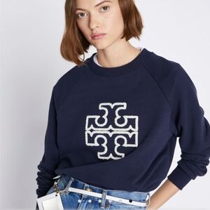 Tory Burch Navy Blue Crew Neck Sweater